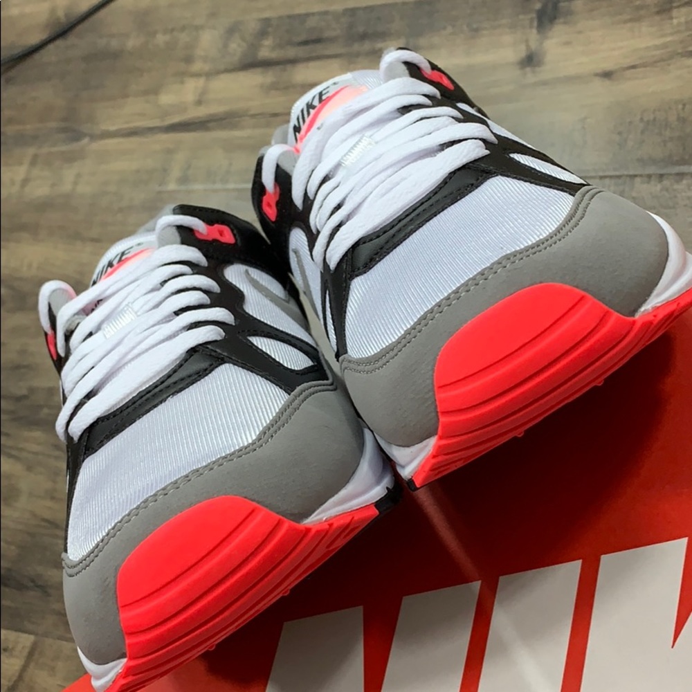 NIKE AIR SPAN II black/dust-solar red white men’s - Picture 5 of 16
